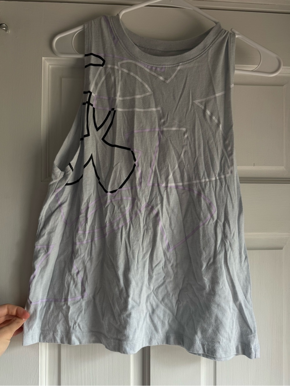 Under Armour Light Gray and Lavender Women's Muscle Tank